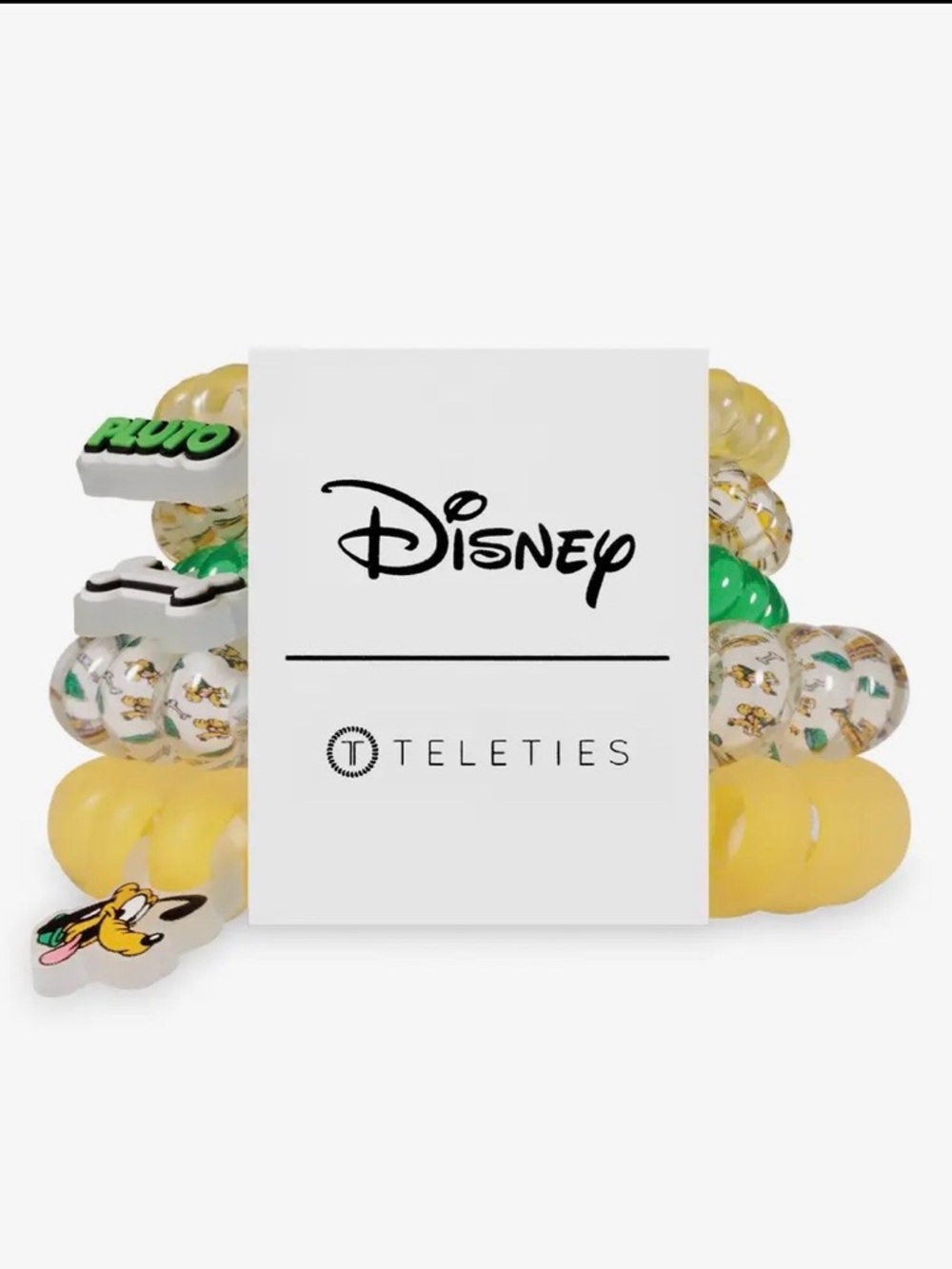 Disney x Teleties Yellow & Green Coil Hair Tie Set